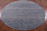 Grey Round Savannah Grass Handmade Wool & Silk Rug - 6' 0" X 6' 0" - Golden Nile