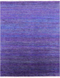 Purple Savannah Grass Hand-Knotted Wool & Silk Rug - 8' 1" X 10' 0" - Golden Nile