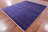 Purple Savannah Grass Hand-Knotted Wool & Silk Rug - 8' 1" X 10' 0" - Golden Nile