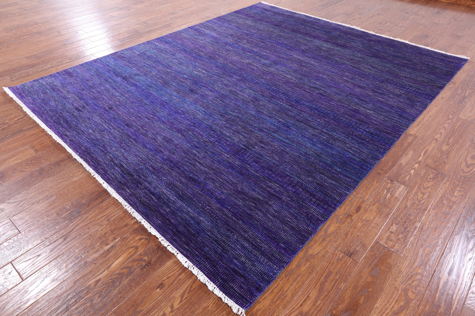 Purple Savannah Grass Hand-Knotted Wool & Silk Rug - 8' 1" X 10' 0" - Golden Nile