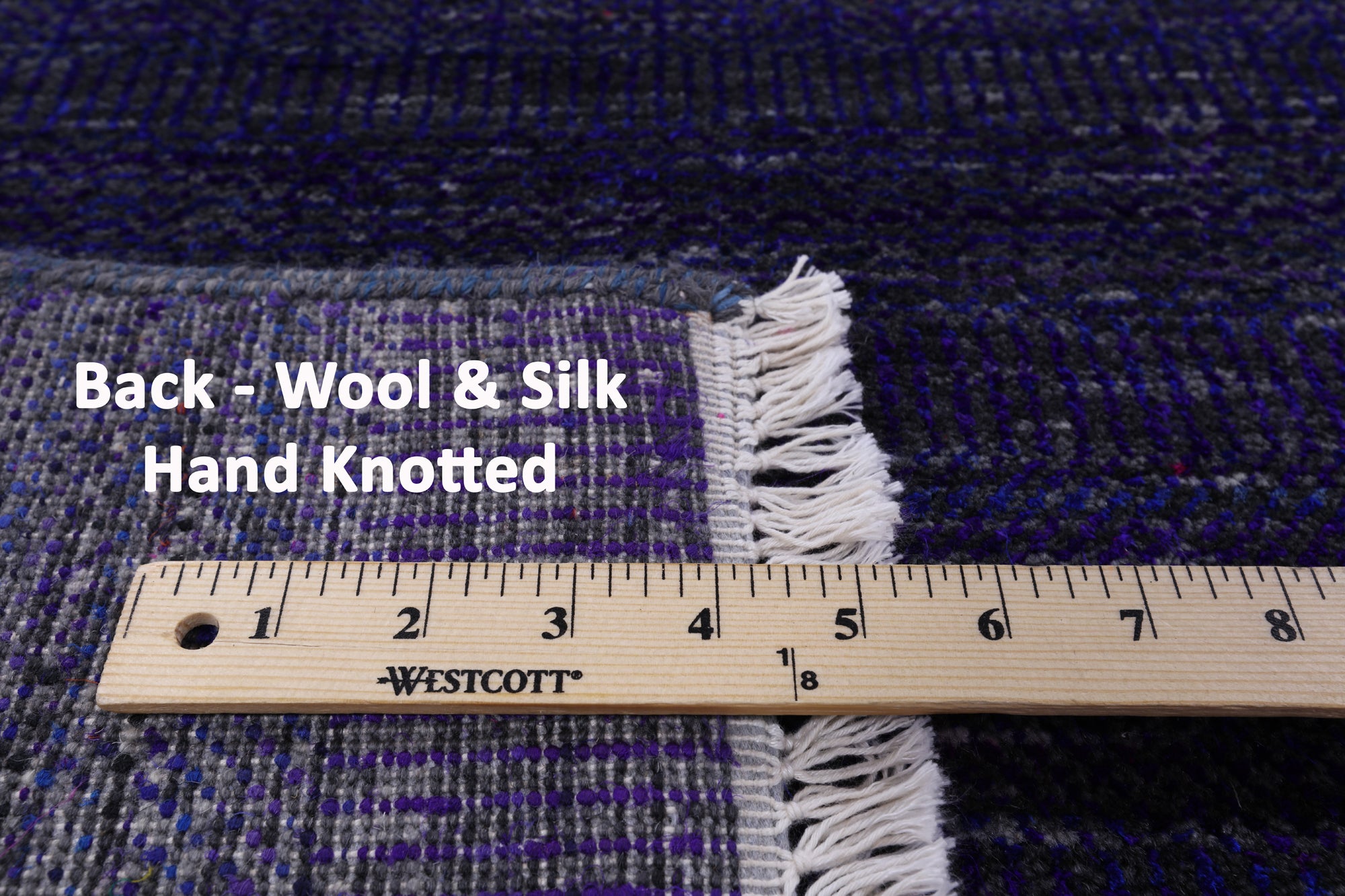 Purple Savannah Grass Hand-Knotted Wool & Silk Rug - 8' 1" X 10' 0" - Golden Nile