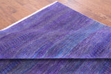 Purple Square Savannah Grass Hand Knotted Wool & Silk Rug - 8' 1" X 8' 0" - Golden Nile