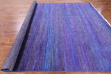 Purple Savannah Grass Handmade Wool & Silk Rug - 9' 1" X 12' 2" - Golden Nile