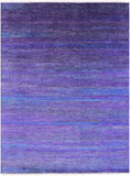 Purple Savannah Grass Handmade Wool & Silk Rug - 9' 1" X 12' 2" - Golden Nile