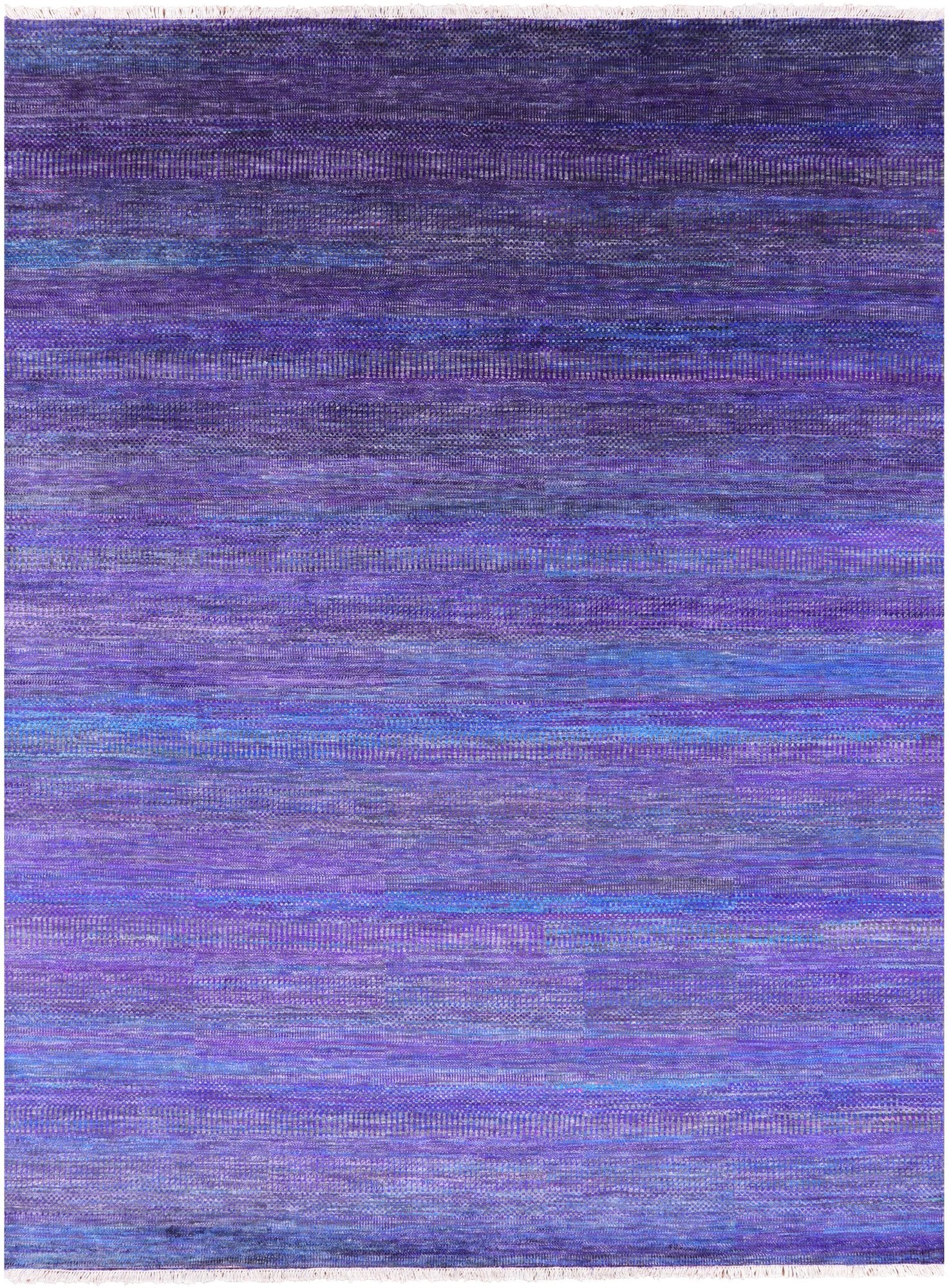 Purple Savannah Grass Handmade Wool & Silk Rug - 9' 1" X 12' 2" - Golden Nile