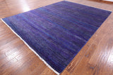 Purple Savannah Grass Handmade Wool & Silk Rug - 9' 1" X 12' 2" - Golden Nile