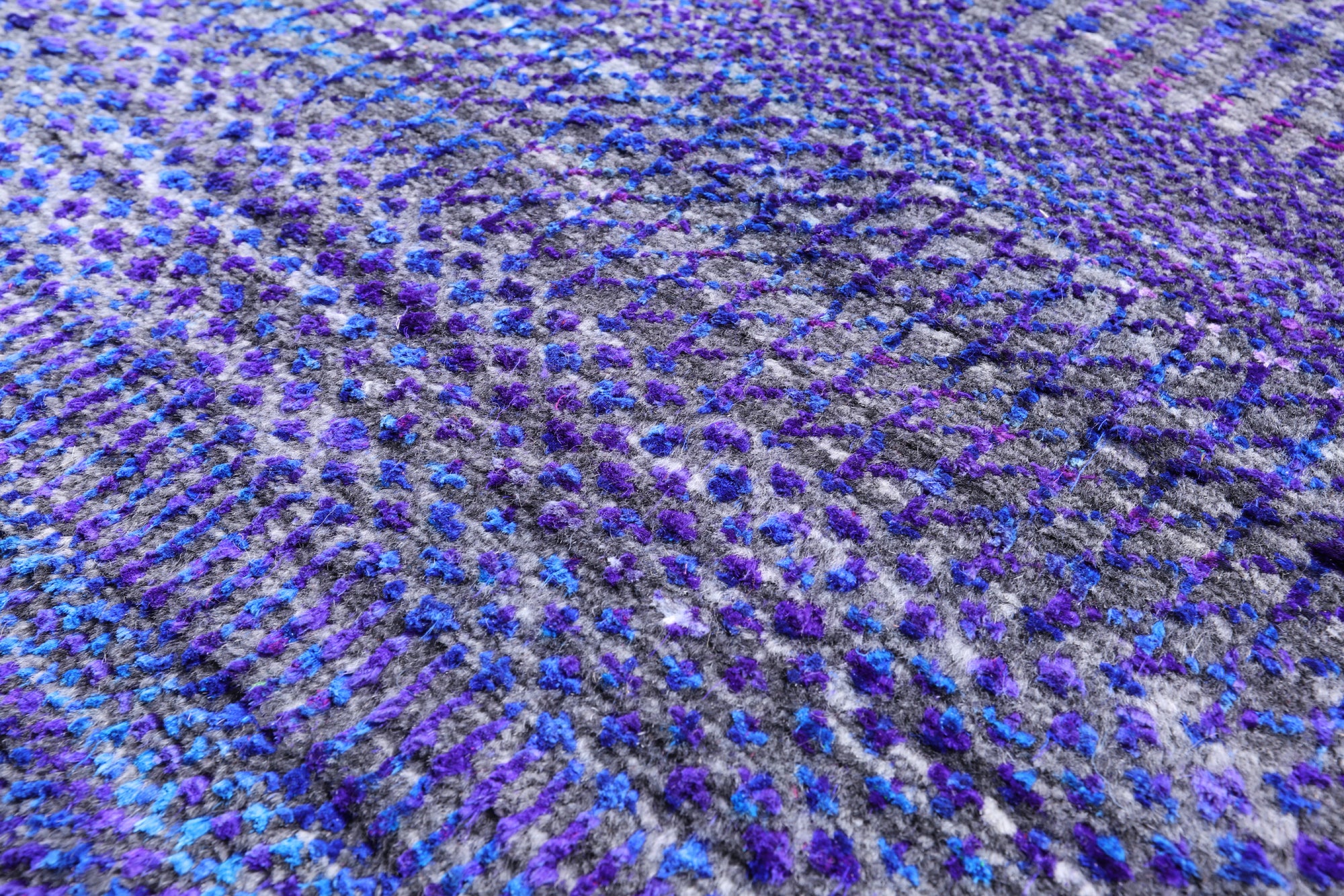 Purple Savannah Grass Handmade Wool & Silk Rug - 9' 1" X 12' 2" - Golden Nile