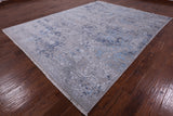 Grey Modern Handmade Wool & Silk Rug - 7' 9" X 10' 2" - Golden Nile