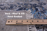 Grey Modern Handmade Wool & Silk Rug - 7' 9" X 10' 2" - Golden Nile