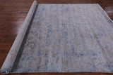 Grey Modern Hand Knotted Wool & Silk Rug - 7' 10" X 10' 3" - Golden Nile