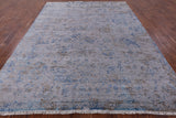 Grey Modern Hand Knotted Wool & Silk Rug - 7' 10" X 10' 3" - Golden Nile