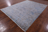 Grey Modern Hand Knotted Wool & Silk Rug - 7' 10" X 10' 3" - Golden Nile