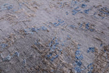 Grey Modern Hand Knotted Wool & Silk Rug - 7' 10" X 10' 3" - Golden Nile