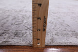 Grey Modern Floral Hand-Knotted Wool & Silk Rug - 8' 0" X 10' 0" - Golden Nile
