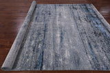 Modern Abstract Hand Knotted Wool & Silk Rug - 8' 1" X 10' 3" - Golden Nile