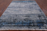 Modern Abstract Hand Knotted Wool & Silk Rug - 8' 1" X 10' 3" - Golden Nile