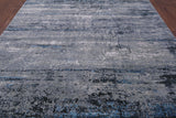 Modern Abstract Hand Knotted Wool & Silk Rug - 8' 1" X 10' 3" - Golden Nile