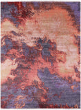 Contemporary Hand Knotted Wool & Silk Rug - 8' 10" X 11' 10" - Golden Nile
