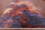 Contemporary Hand Knotted Wool & Silk Rug - 8' 10" X 11' 10" - Golden Nile
