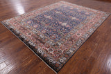 Blue Fine Serapi Hand Knotted 100% Silk Rug - 8' 0" X 10' 2" - Golden Nile