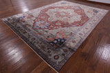 Rust Fine Serapi Handmade 100% Silk Rug - 10' 2" X 14' 1" - Golden Nile