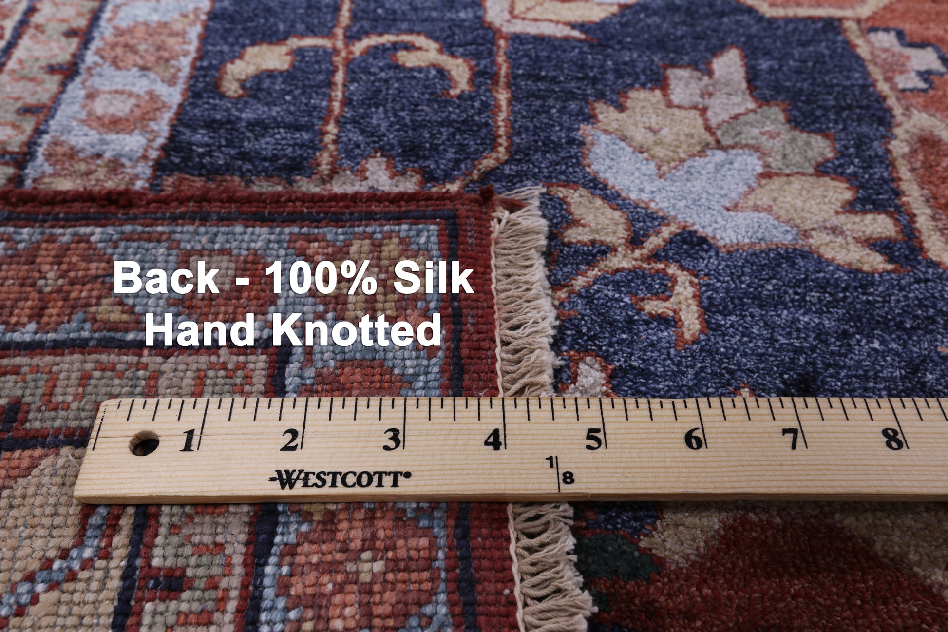 Rust Fine Serapi Handmade 100% Silk Rug - 10' 2" X 14' 1" - Golden Nile