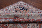 Rust Fine Serapi Handmade 100% Silk Rug - 10' 2" X 14' 1" - Golden Nile