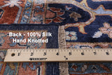Fine Serapi Handmade Silk Rug - 9' 10" X 14' - Golden Nile