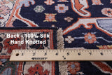 Fine Serapi Handmade Silk Rug - 8' 9" X 12' 2" - Golden Nile