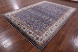 Blue Fine Serapi Hand Knotted 100% Silk Rug - 8' 9" X 11' 9" - Golden Nile