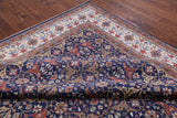 Blue Fine Serapi Hand Knotted 100% Silk Rug - 8' 9" X 11' 9" - Golden Nile