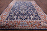 Blue Fine Serapi Handmade 100% Silk Rug - 8' 10" X 12' 0" - Golden Nile