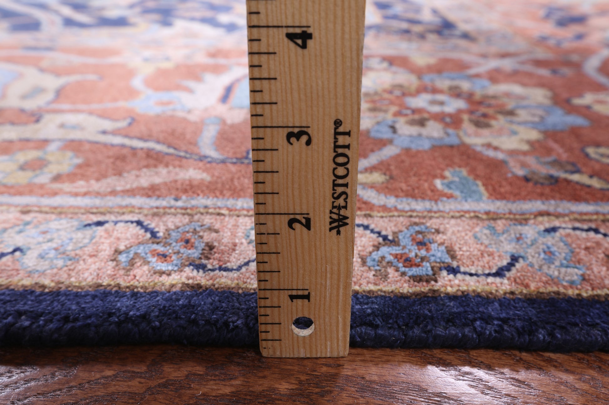 Blue Fine Serapi Handmade 100% Silk Rug - 8' 10" X 12' 0" - Golden Nile