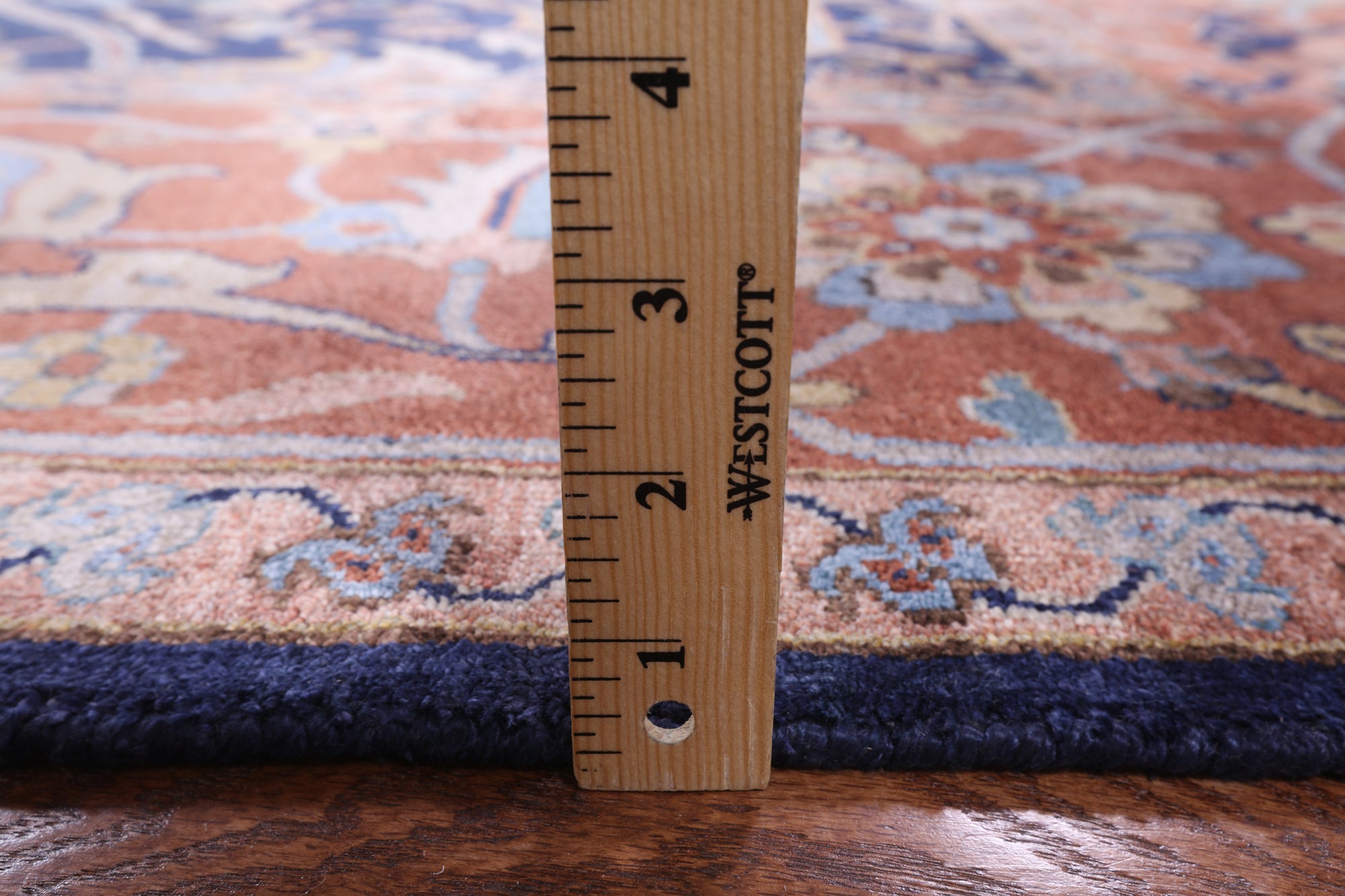 Blue Fine Serapi Handmade 100% Silk Rug - 8' 10" X 12' 0" - Golden Nile