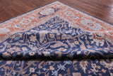 Blue Fine Serapi Handmade Silk Rug - 8' 10" X 12' 0" - Golden Nile