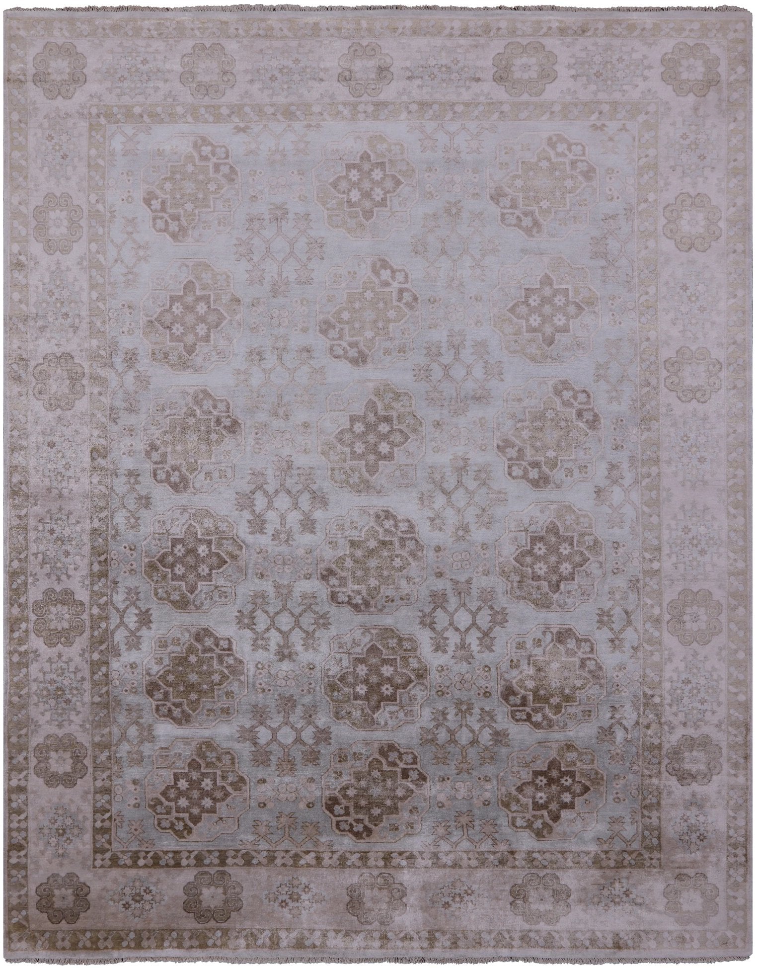 Fine Serapi Hand Knotted 100% Silk Rug - 7' 11" X 10' 2" - Golden Nile