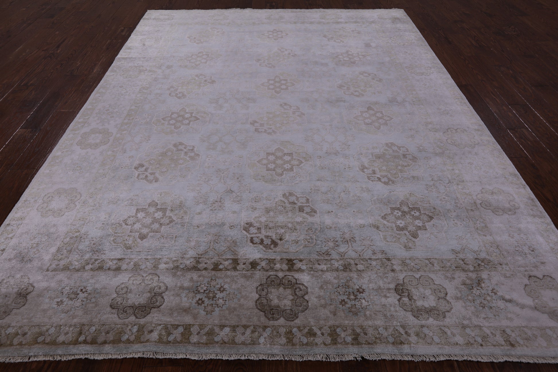 Fine Serapi Hand Knotted 100% Silk Rug - 7' 11" X 10' 2" - Golden Nile