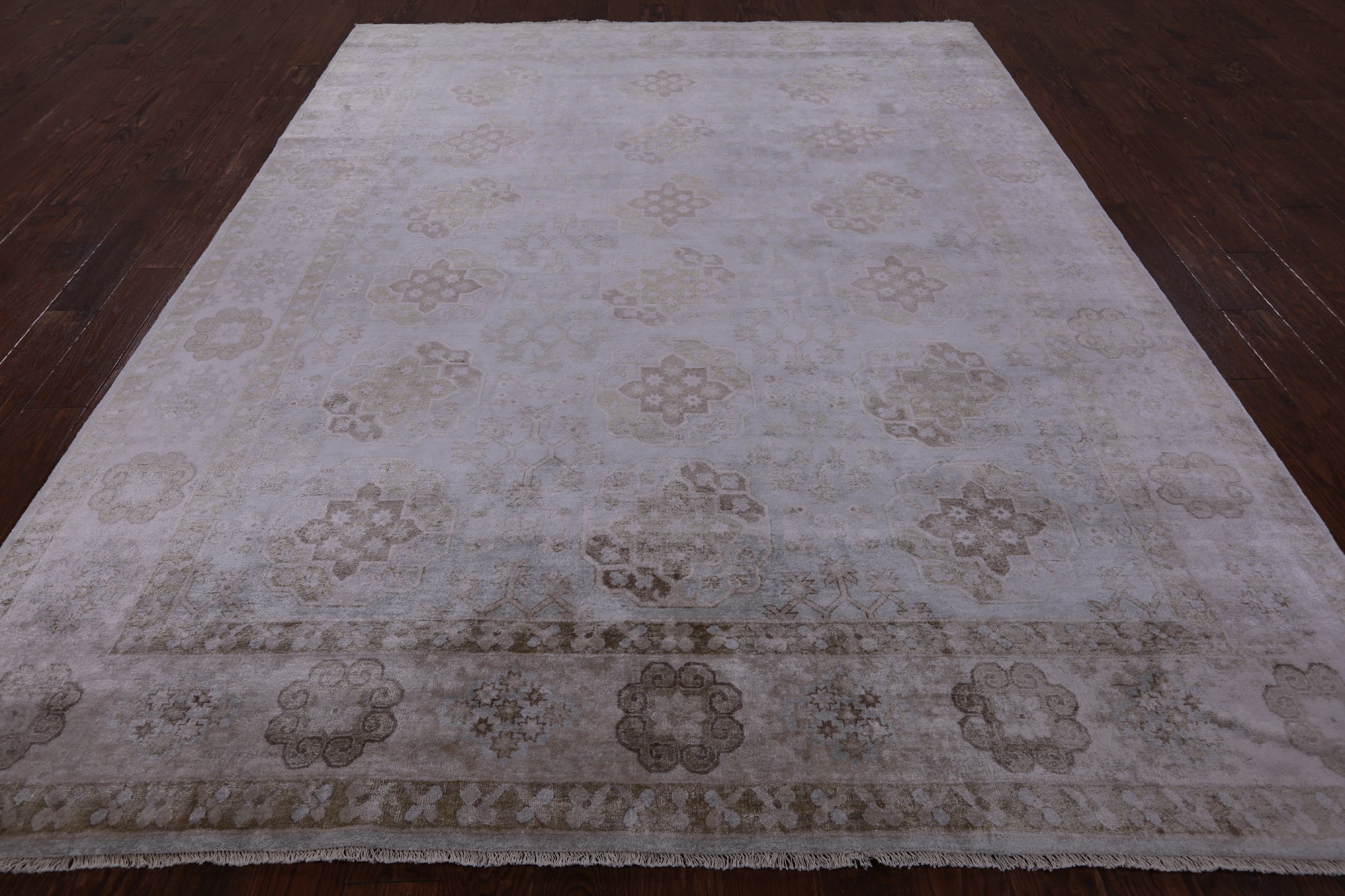 Fine Serapi Hand Knotted 100% Silk Rug - 7' 11" X 10' 2" - Golden Nile