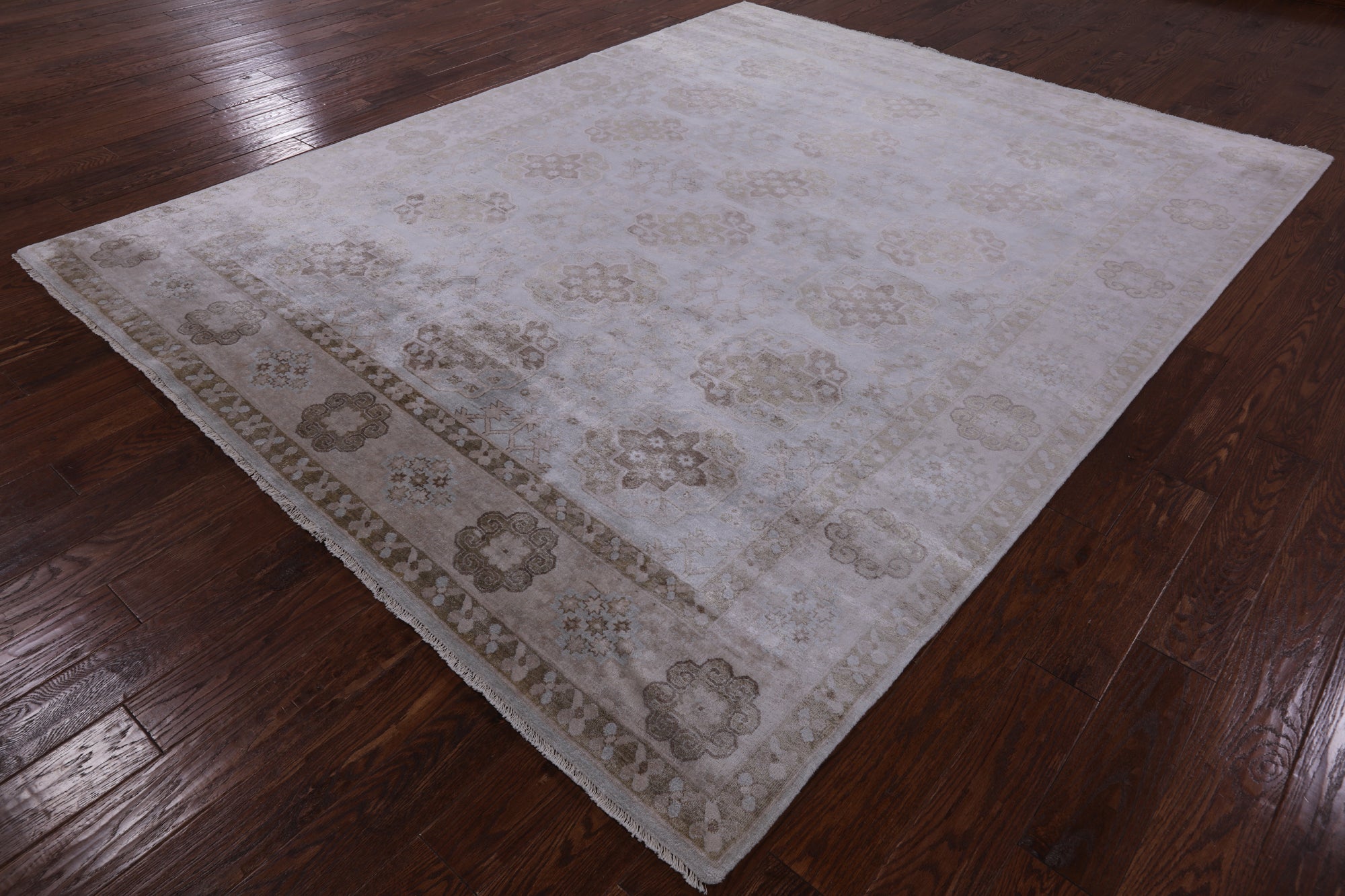 Fine Serapi Hand Knotted 100% Silk Rug - 7' 11" X 10' 2" - Golden Nile
