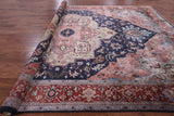 Blue Fine Serapi Hand Knotted 100% Silk Rug - 9' 10" X 13' 10" - Golden Nile