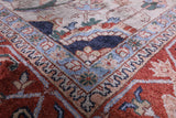 Blue Fine Serapi Hand Knotted 100% Silk Rug - 9' 10" X 13' 10" - Golden Nile