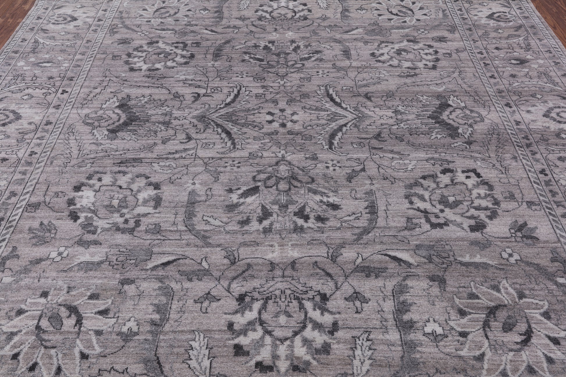 Grey Persian Hand-Knotted Wool Rug - 8' 3" X 9' 10" - Golden Nile