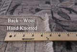 Grey Persian Hand-Knotted Wool Rug - 8' 3" X 9' 10" - Golden Nile
