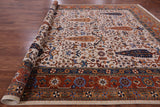 Ivory Cypress Tree Hand Knotted Wool Rug - 10' 0" X 14' 1" - Golden Nile