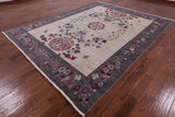 Ivory William Morris Hand Knotted Wool Rug - 7' 10" X 10' 1" - Golden Nile