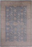 Blue Peshawar Handmade Wool Rug - 6' 1" X 8' 10" - Golden Nile