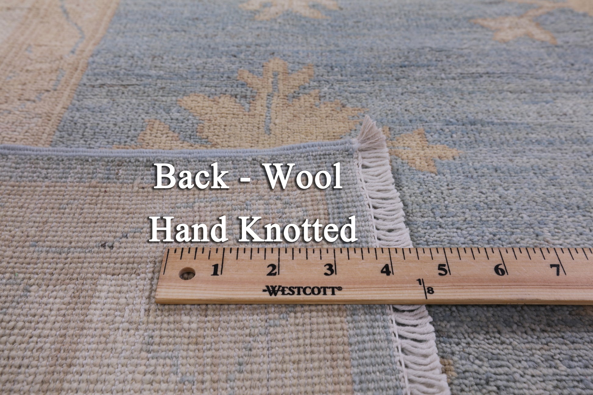 Blue Peshawar Handmade Wool Rug - 6' 1" X 8' 10" - Golden Nile