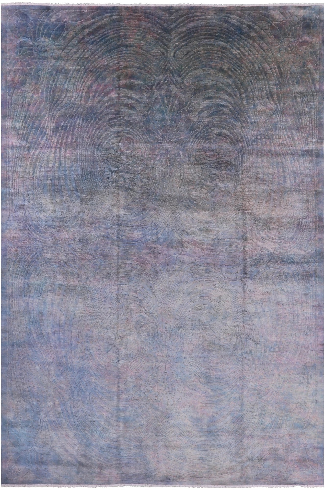 Full Pile Overdyed Hand Knotted Wool Rug - 11' 10" X 17' 6" - Golden Nile