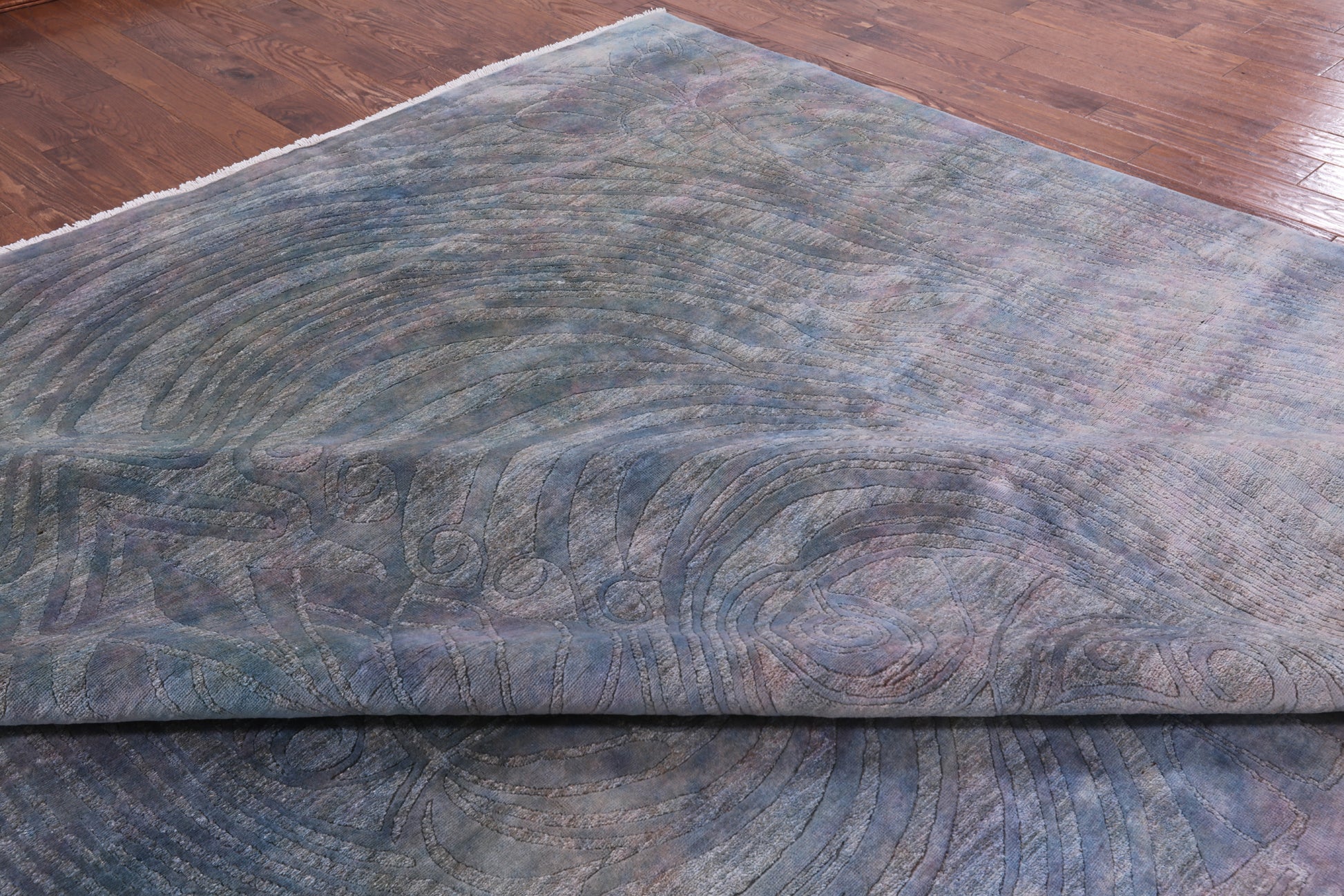 Full Pile Overdyed Hand Knotted Wool Rug - 11' 10" X 17' 6" - Golden Nile