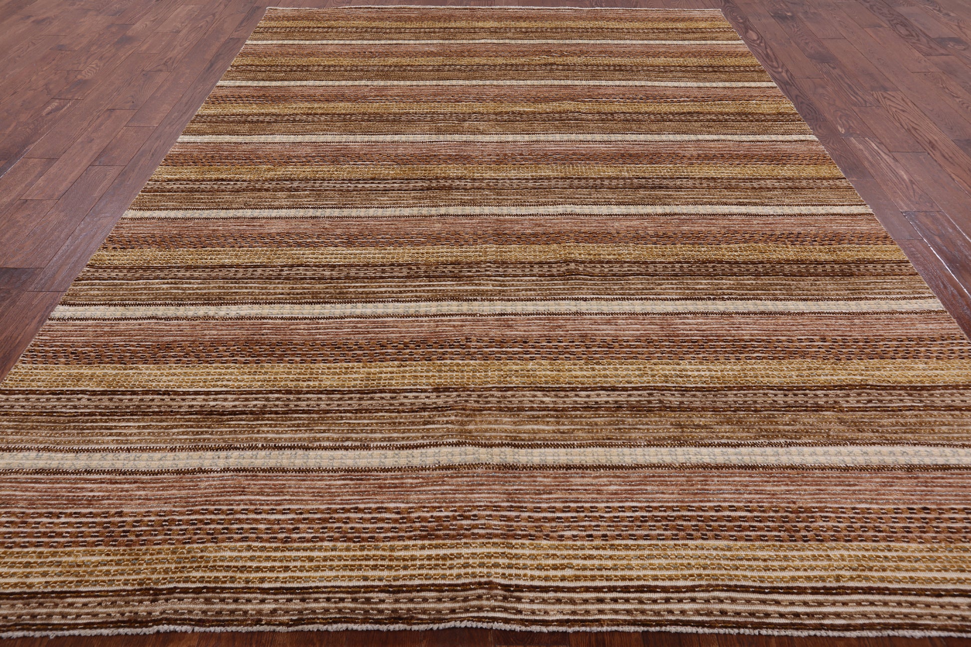 Persian Gabbeh Hand Knotted Wool Rug - 7' 9" X 10' 3" - Golden Nile
